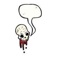 gross blood dripping cartoon skull N2