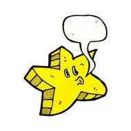 star with speech bubble cartoon N6