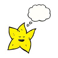 cartoon star with thought bubble N13