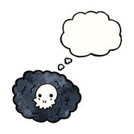 cartoon black cloud with skull N2