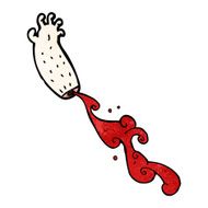 blood squirting arm cartoon N4