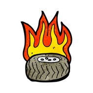 burning tire cartoon N2
