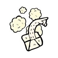 pointing arm in letter cartoon N2