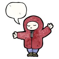 cartoon boy in rain coat N2