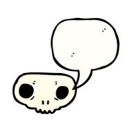 cartoon spooky skull symbol N26
