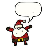 cartoon santa with speech bubble N7