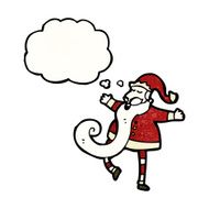 cartoon santa with thought bubble N4