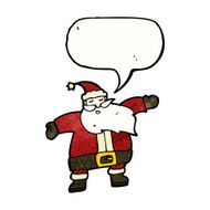 cartoon santa with speech bubble N11