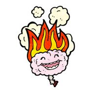 cartoon flaming brain N2