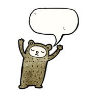 funny cartoon bear N69