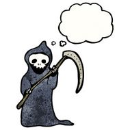 cartoon death with scythe N6