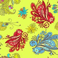 Colorful flower seamless pattern