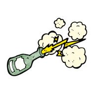 sparkling champagne cartoon N4