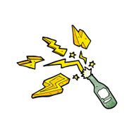 sparkling champagne cartoon N6