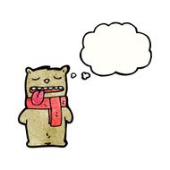 cartoon bear with thought bubble N46