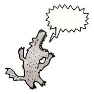 cartoon barking wolf N2