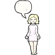 cartoon woman in night dress N8