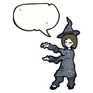Cartoon Witch Casting Spell N25