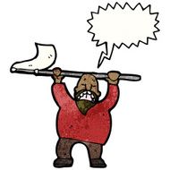 Cartoon Man Protesting N3