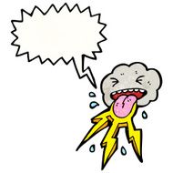 cartoon cloud with speech bubble N57