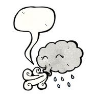 cartoon cloud with speech bubble N59