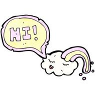 cartoon cloud saying hi N2