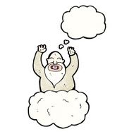 cartoon god on cloud N21