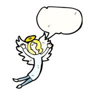 cartoon angel with speech bubble N17