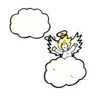 angel on cloud cartoon N4