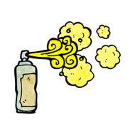 cartoon graffiti spray can