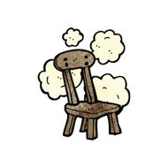 old school chair cartoon N6