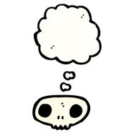 skull with thought bubble symbol N2