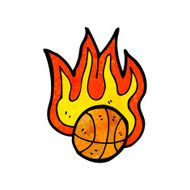 flaming basketball cartoon N3