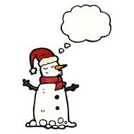 snowman with thought bubble N4