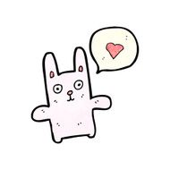 cartoon pink rabbit N78