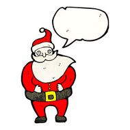 cartoon santa with speech bubble N12