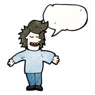 cartoon man with speech bubble N66