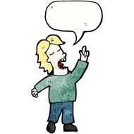 cartoon man with speech bubble N67