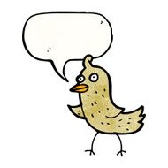 funny cartoon bird N217