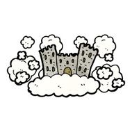 cartoon floating castle N5
