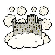 cartoon floating castle N6
