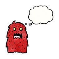 hairy red monster cartoon N2