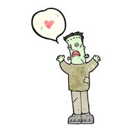 cartoon frankenstein's monster in love N2