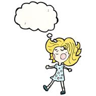 pretty girl with thought bubble N8
