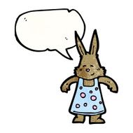 cartoon rabbit in dress N3
