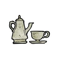 coffee pot and cup cartoon N2