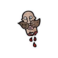 gross severed head cartoon N43