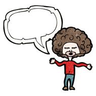 cartoon boy with speech bubble N34