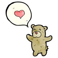 cartoon teddy bear with love heart N13