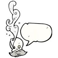 smoking skull cartoon N4